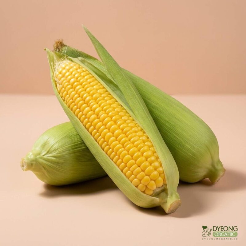 Fresh, sweet and juicy Australian organic corn, perfect for grilling, boiling, or adding to salads and wholesome family meals.